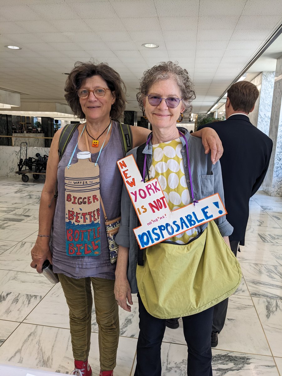 PlasticsBeyond's tweet image. It was inspiring &amp;amp; also bittersweet to rally yesterday at the Capitol to support the Bigger Better Bottle Bill, which we'll always associate with our beloved departed ally, @ryantcarson We brought photos &amp;amp; shouted Halleluljah in his honor. We miss you, Ryan! Let's pass this bill…