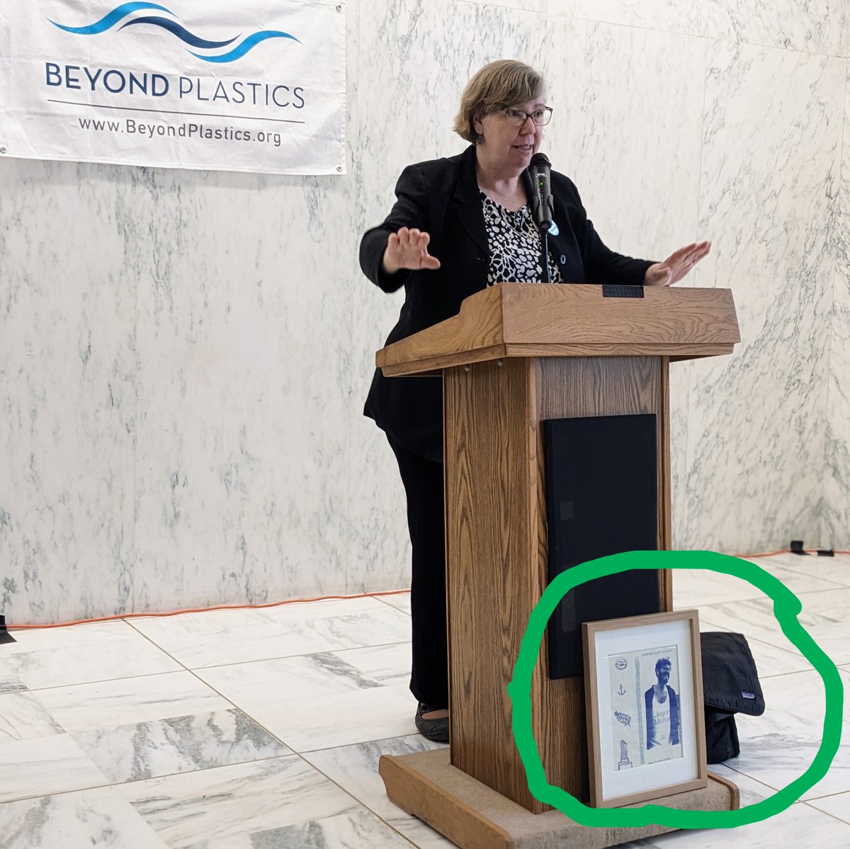 PlasticsBeyond's tweet image. It was inspiring &amp;amp; also bittersweet to rally yesterday at the Capitol to support the Bigger Better Bottle Bill, which we'll always associate with our beloved departed ally, @ryantcarson We brought photos &amp;amp; shouted Halleluljah in his honor. We miss you, Ryan! Let's pass this bill…