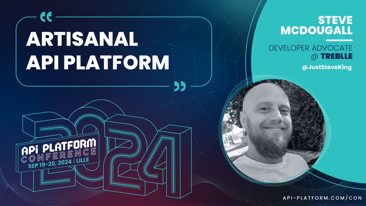 JustSteveKing's tweet image. Super happy to announce that I will be speaking at @ApiPlatform in Lille! I can't wait to talk about "Artisinal API Platform"
#php #phpc #APIPlatformCon