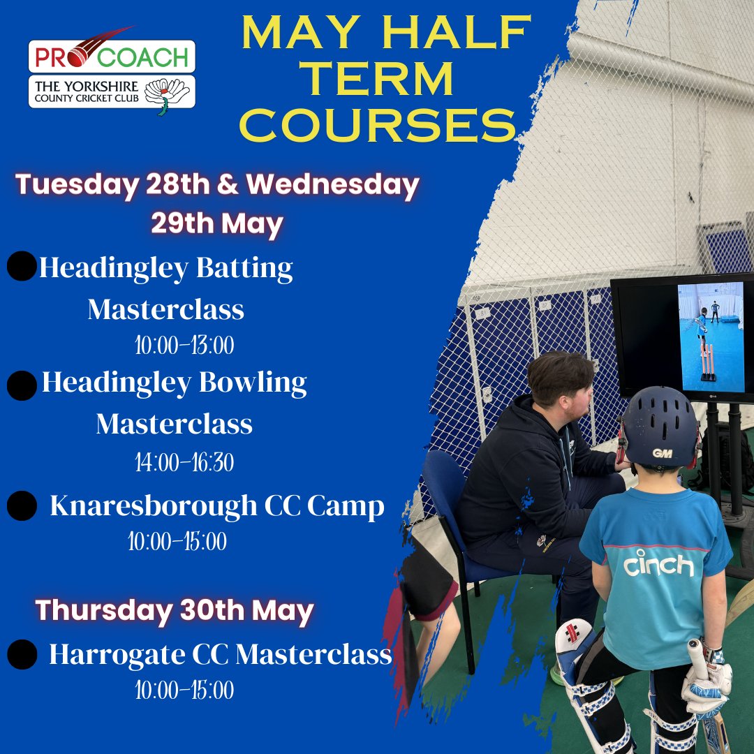 Yorkshire Cricket Coaching ๐ (@yorkscoaching) on Twitter photo We are pleased to announce our ๐๐๐ฒ ๐๐ฉ๐ซ๐ข๐ง๐ ๐๐๐ง๐ค ๐๐๐ฅ๐ ๐๐๐ซ๐ฆ ๐๐จ๐ฎ๐ซ๐ฌ๐๐ฌ!! ๐
๐๐๐๐๐๐๐๐๐ ๐๐๐๐๐๐ ๐๐๐๐
Our website booking is down so please contact us by email on enquiries@procoachyorkshire.co.uk or call 0113 203 3609 to book your place We are pleased to announce our ๐๐๐ฒ ๐๐ฉ๐ซ๐ข๐ง๐ ๐๐๐ง๐ค ๐๐๐ฅ๐ ๐๐๐ซ๐ฆ ๐๐จ๐ฎ๐ซ๐ฌ๐๐ฌ!! ๐
๐๐๐๐๐๐๐๐๐ ๐๐๐๐๐๐ ๐๐๐๐
Our website booking is down so please contact us by email on enquiries@procoachyorkshire.co.uk or call 0113 203 3609 to book your place