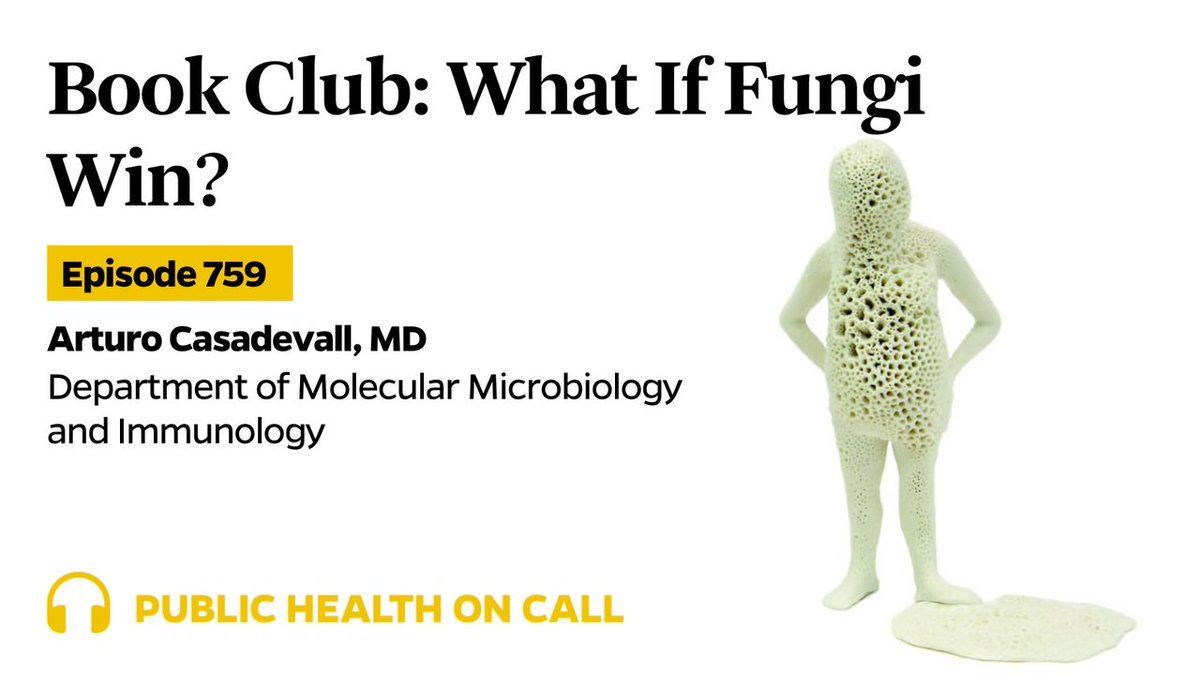 From mushrooms to microscopic organisms, fungi represent a serious—and still relatively unexplored—threat to humans. @ACasadevall1 discusses, 'What If Fungi Win?', his new book with @SDesmon, shedding light on the complexities of fungal infections. 🍄 sites.libsyn.com/251651/759-boo…