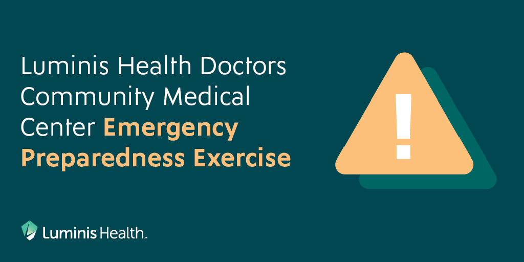 Today, Luminis Health Doctors Community Medical Center is participating in a Community Mass Casualty Response Exercise in partnership with multiple local and state emergency management agencies. The exercise will take place from 9 a.m. to 12:00 p.m.