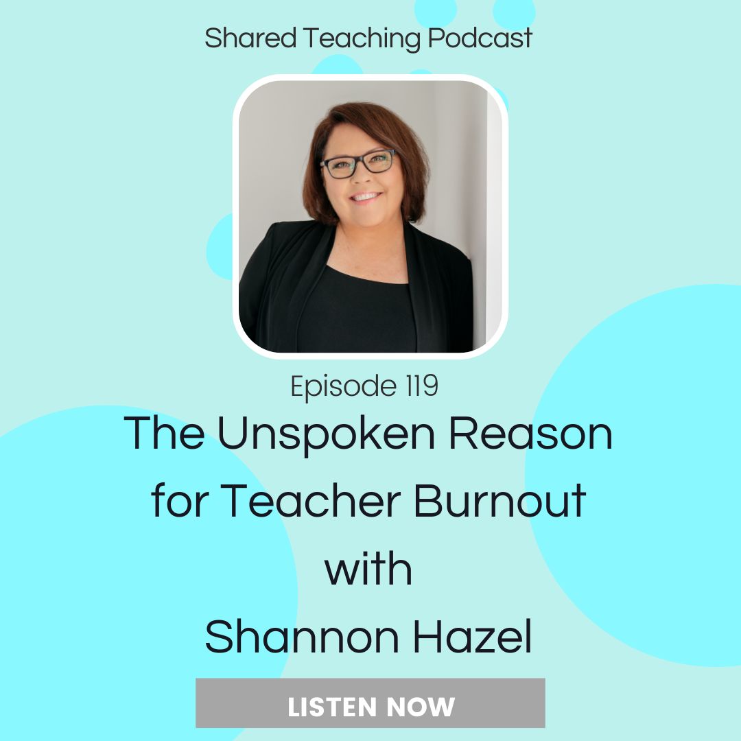I had a great chat with Susan on the @SharedTeaching  Podcast about teacher workload and burnout.  She is doing great work supporting first and second grade teachers.  Check her out! pod.link/1510492239/epi… #teachers #burnout