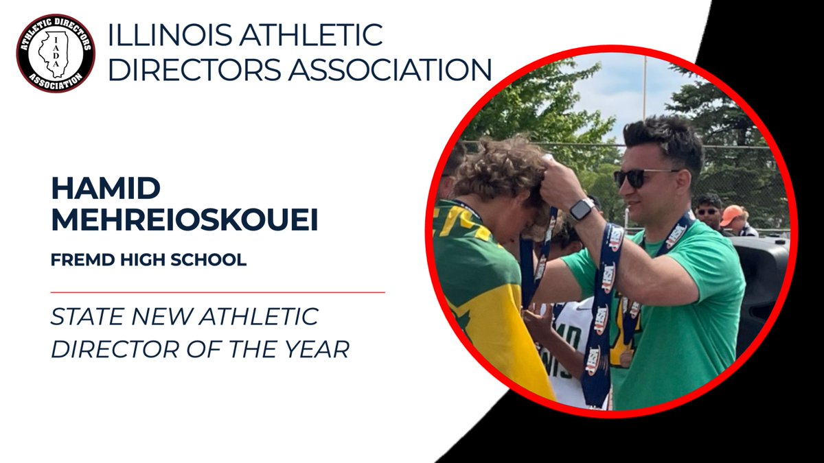 Congratulations to Hamid Mehreioskouei from Fremd High School @fremdathletics for being selected as this year's State New Athletic Director of the Year! Press release can be found here: linktr.ee/illinoisad