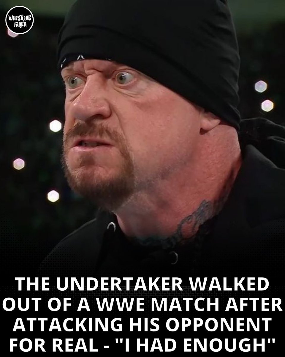 The Undertaker revealed that he once walked out of a #WWE match after attacking his opponent for real - 'I had enough' Find out more 👉 tinyurl.com/mwmxx7sz