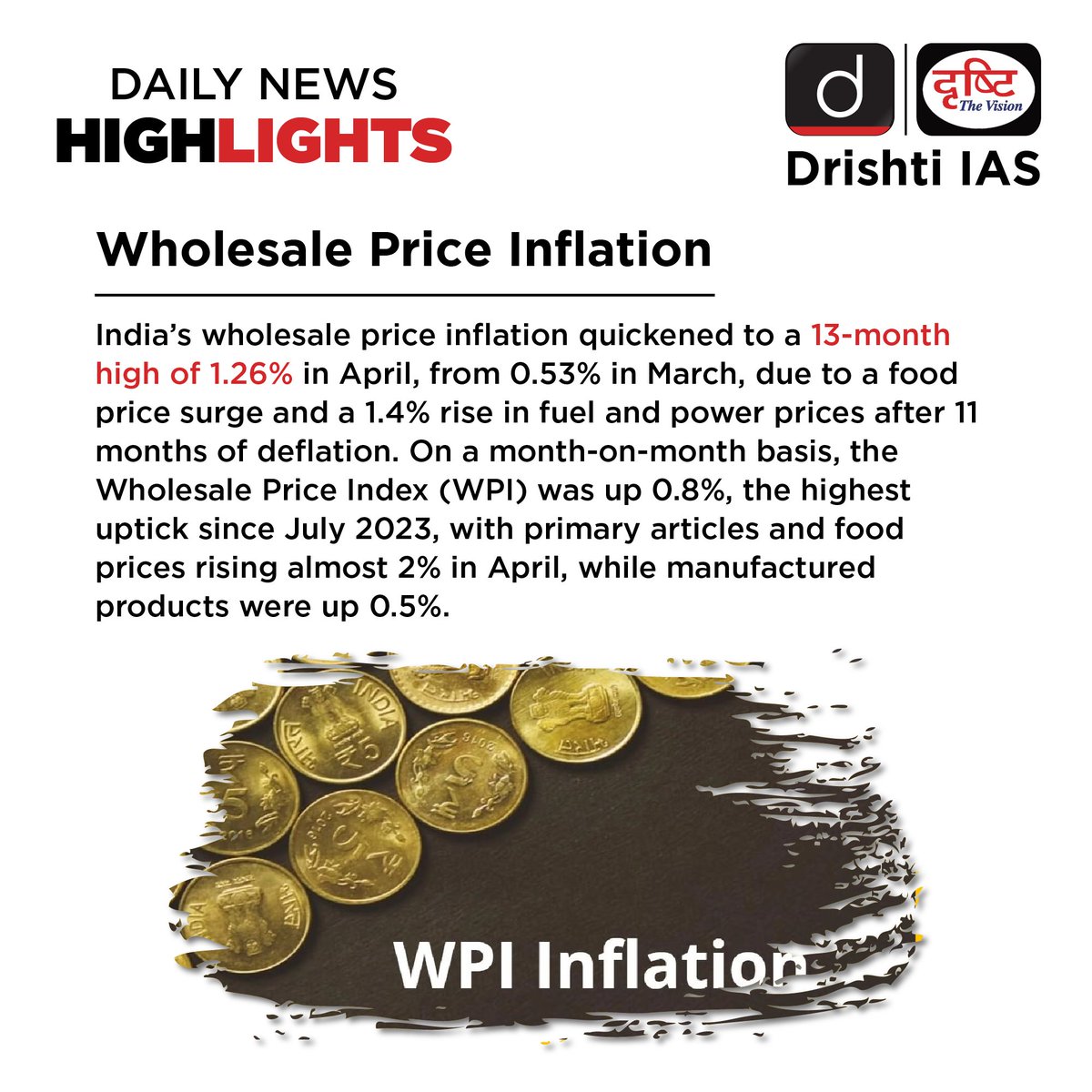 Your daily dose of current affairs for UPSC 2024 Prelims with #DrishtiDailyNewsHighlights. 

#PrelimsSuccessWithDrishtiIAS #PrelimsWithDrishtiIAS #Prelims2024 #Wildlife #Weather #Crime #Inflation #GlobalWarming  #UPSC #Prelims #UPSCAspirants #DrishtiIAS #DrishtiIASEnglish