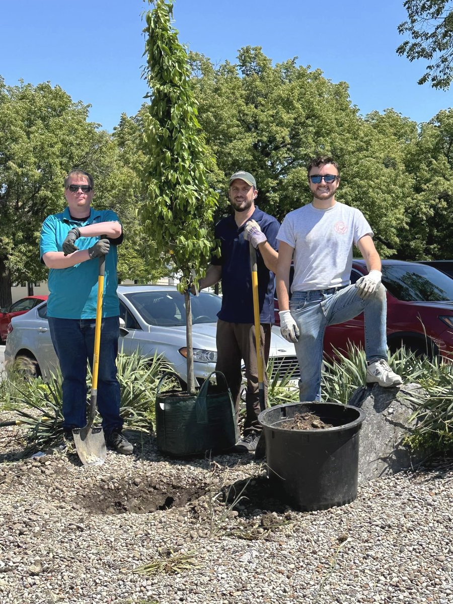 The City of Jeffersonville's Planning & Zoning Department recently provided and planted 17 shade trees for three local non-profits - LifeSpring Health Systems, Community Action of Southern Indiana, and Habitat for Humanity! #onlyINjeff