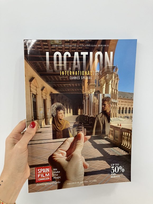 La portada de la prestigiosa revista Location se estrena en Cannes con una imagen de la Plaza de España de Sevilla como destino de rodajes <a href="/SpainFilm/">Spain Film Commission</a> <a href="/AndaluciaFilm/">Andalucíafilm.com</a>