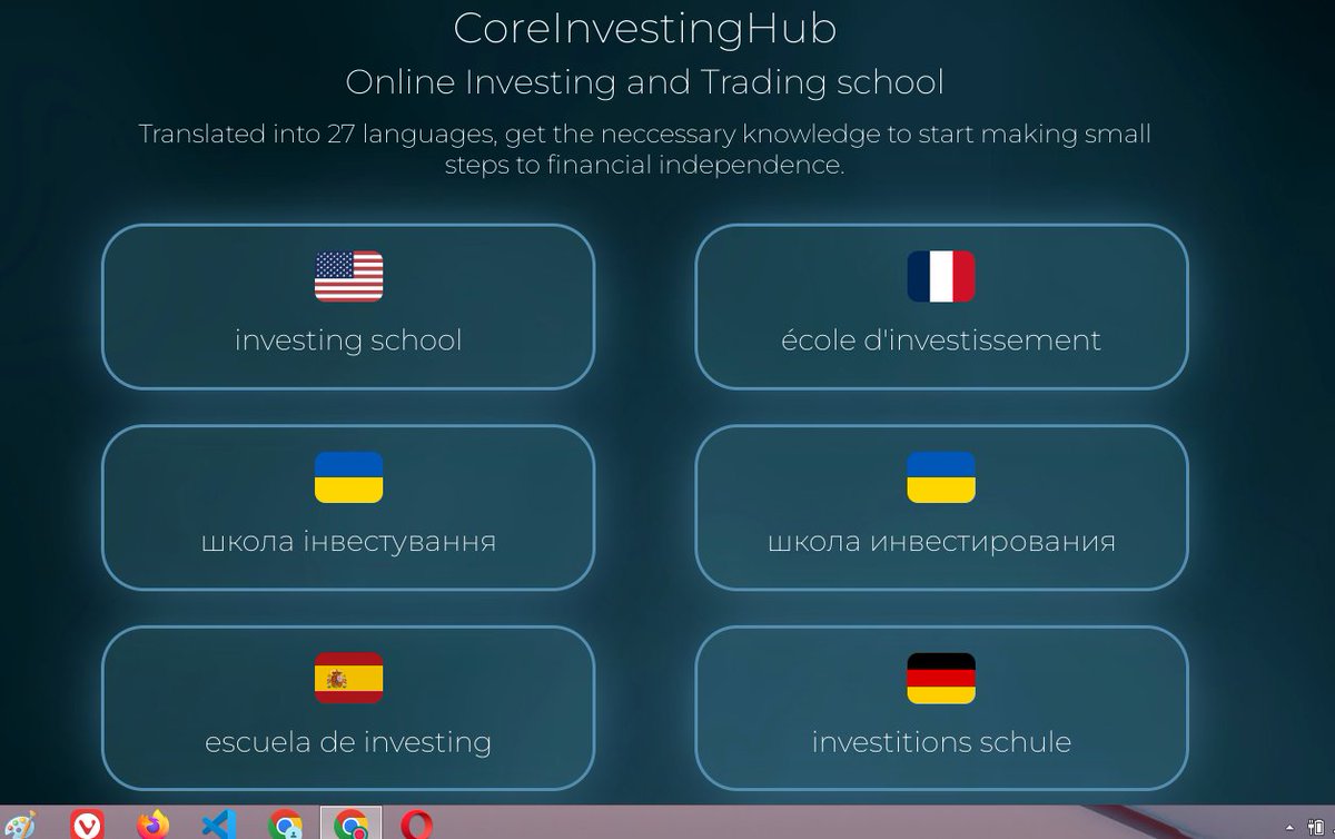 CoreInvestHub's tweet image. E-Learning platform - offers courses dedicated to financial literacy 4 investing - 27 languages, starting from $147 (Save 35%):