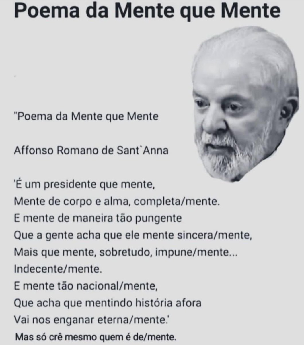 Mente, mente e desmente.