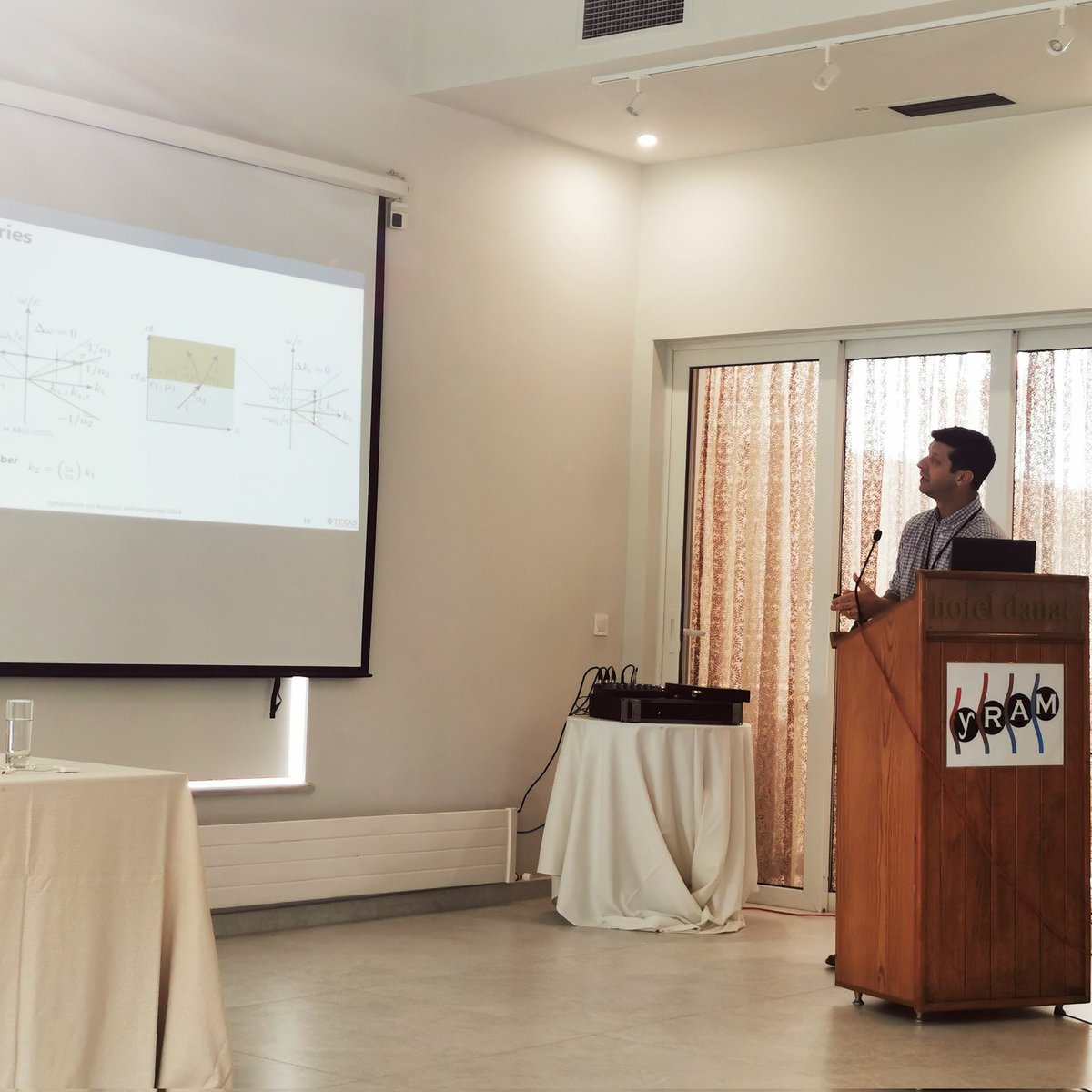 The second plenary lecture is currently being presented by Michael Haberman from <a href="/UTAustin/">UT Austin</a> about acoustic wave interaction with spatiotemporally modulated media.