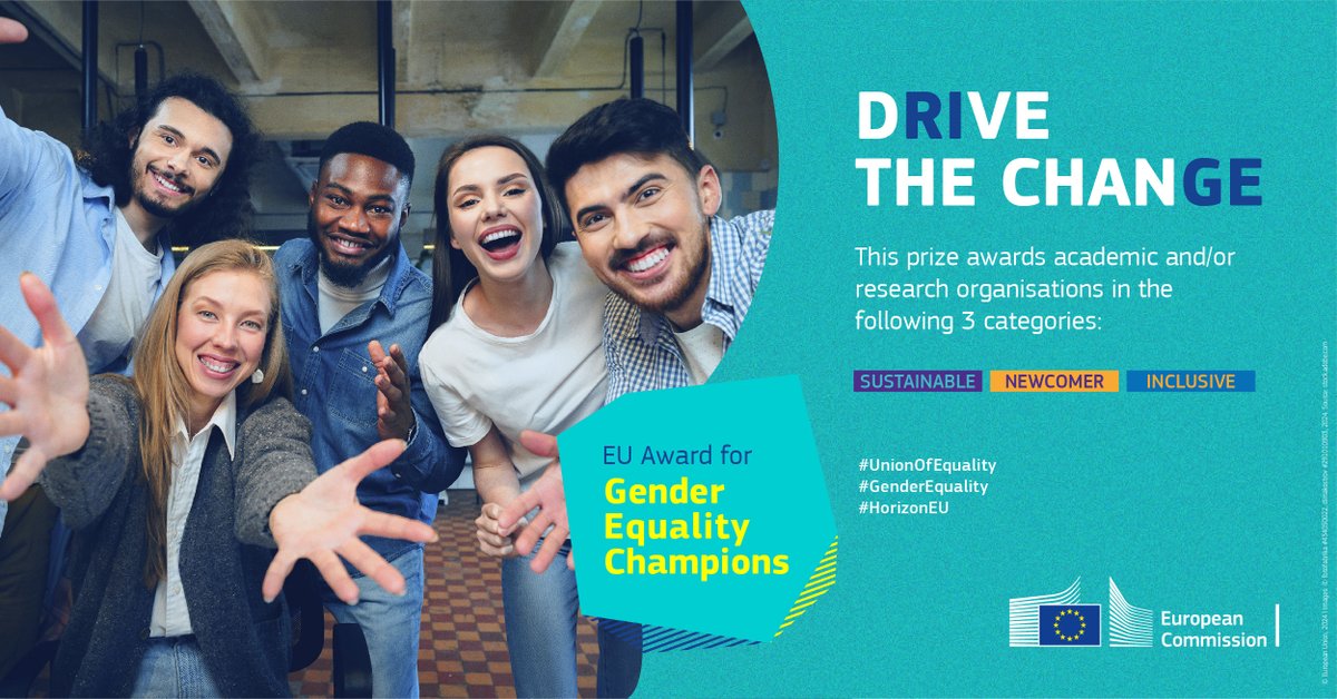 Join us today, at 15:00, for the award ceremony of the #GenderEqualityChampions 🏆 Three oganisations addressing #GenderEquality via institutional change will be recognised for their efforts. I'm proud of the role of @REA_research! Watch live: europa.eu/!MvvyKB