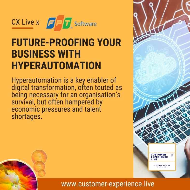 CX Live Insights | Future-Proofing Your Business with Hyperautomation

Access the full article here: ow.ly/RyKZ50R5iqJ

#CXLive #CustomerExperienceLive #CXLiveTweets #CXLiveShow  #CXTips  #datamining #processautomation  #IA #AI #FPTSoftware