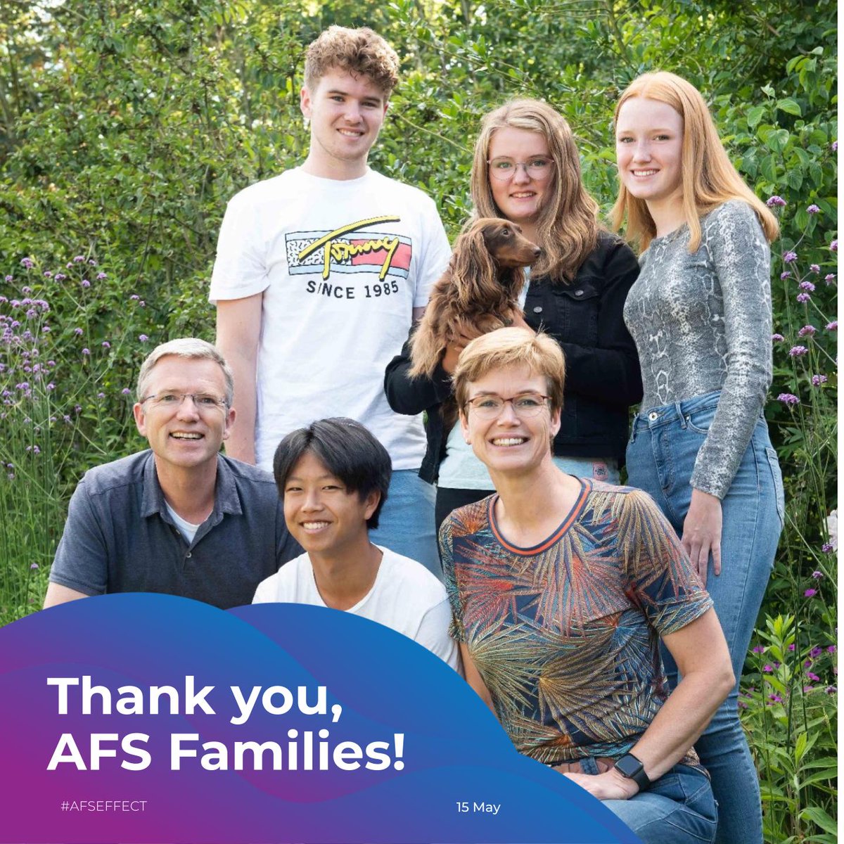 Happy International Day of Families! Thank you to all AFS families for opening their hearts, being cultural ambassadors, and welcoming discovery in your own home. 

Find out how you can become an AFS Family too: afs.org/host-an-afser.

#AFSeffect #family