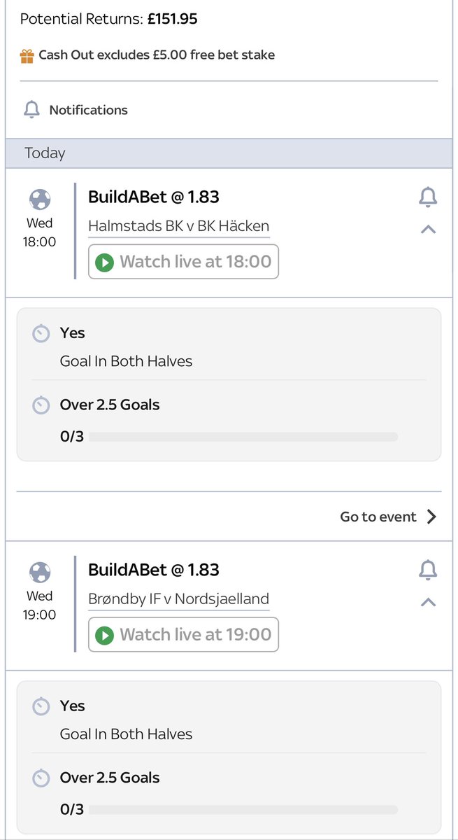 KingBetBuilder1's tweet photo. 🤴⚽️ ACCA GIVEAWAY ⚽️🤴

Starts at 6pm tonight 🏆 

If the below ACCA wins, I will give £25 to TWO people 😮‍💨

👉 Follow @KingBetBuilder1 
👉 ❤️ this tweet 
👉 🔄 this tweet

Follow the 3 steps above to be in with a chance of winning! Good Luck 🍀

Lets have a big winner 🤑 https://t.co/7VHhOPwVYi
