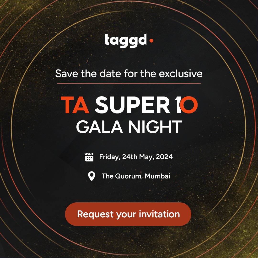 Save the Date! TA Super 10 Gala Night is Almost Here! The wait is almost over! Mark your calendars for Friday, May 24th for the exclusive TA Super 10 Gala Night at The Quorum, Mumbai. #TASuper10 #TalentAcquisition #GalaNight #RPO #hiring #recruitment #TA #strategy