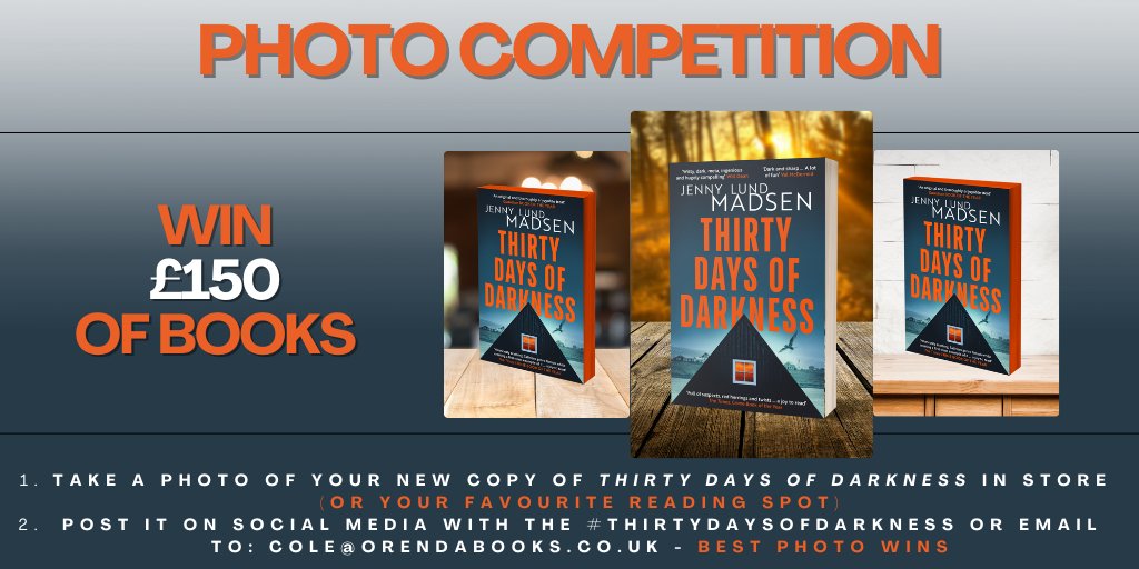 ❄️🐧🪝 Out in PAPERBACK & we have a #competition! Take a PHOTO of YOUR new copy of @JennyLundMadsen's darkly funny, chilling #ThirtyDaysOfDarkness t @meganeturney You can #win £150 worth of books! Details below! Available at ALL good bookshops and @sainsburys #BookTwt