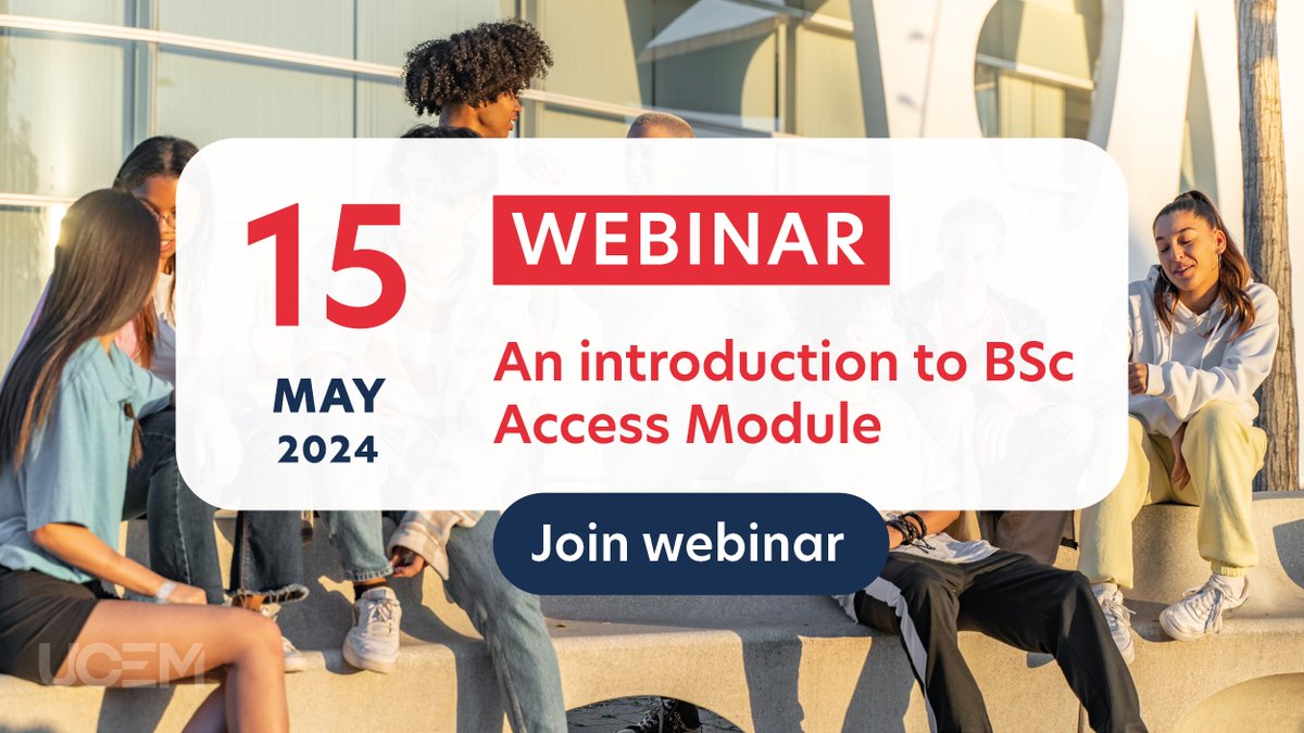 💻 At 3pm: don't miss our introduction to BSc Access Module webinar ucem.ac.uk/whats-happenin…