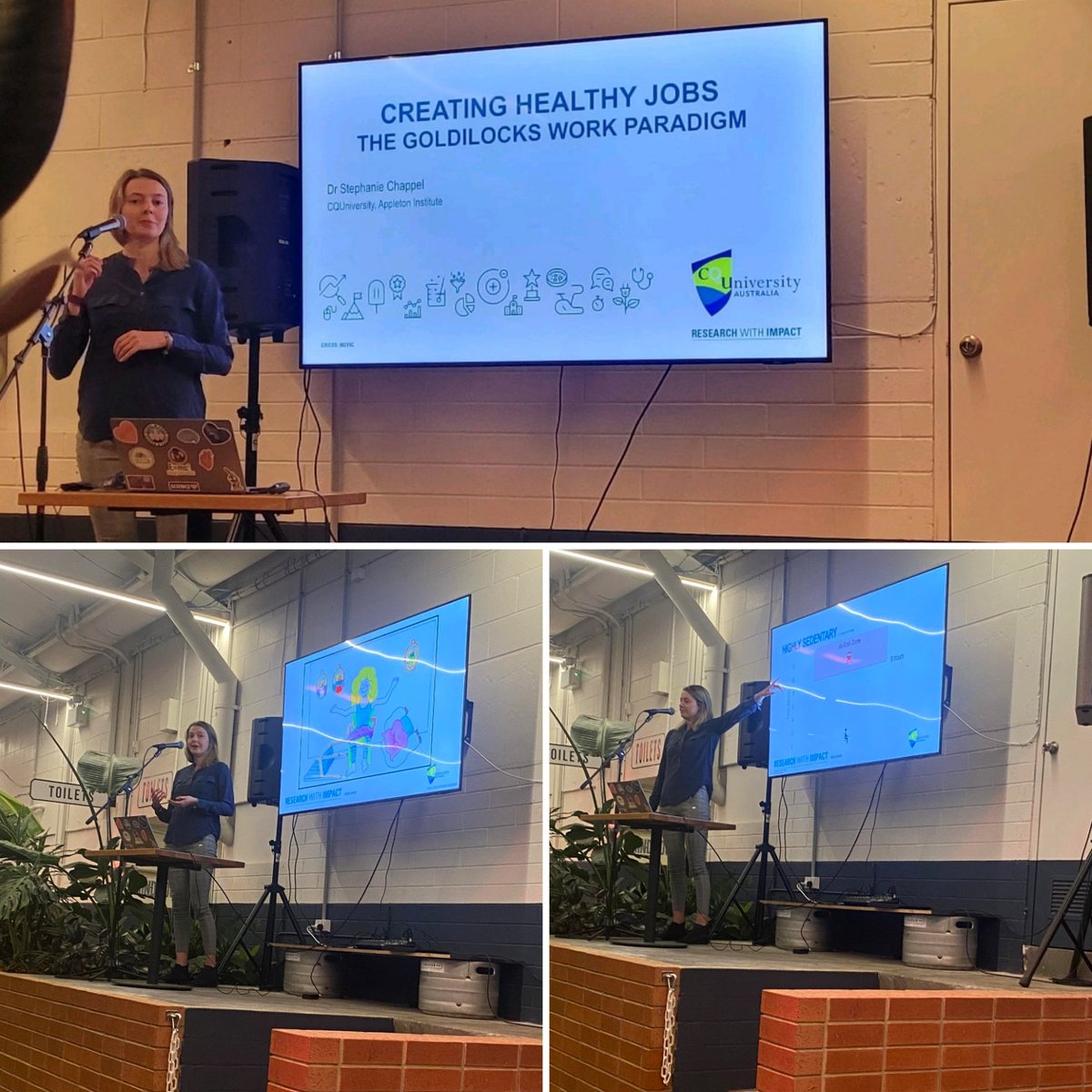 Dr Stephanie Chappel (@steph_chappel) on Twitter photo What a great night at <a href="/pintofscienceAU/">Pint of Science AU</a>! Thanks for letting me share my research on <a href="/GoldilocksWork/">Goldilocks Work Collaborative</a> being done right here in Adelaide at <a href="/CQUni_Appleton/">Appleton Institute</a>
Also a note for all future conferences...the "Just Right" setting for a presentation is definitely a brewery! What a great night at <a href="/pintofscienceAU/">Pint of Science AU</a>! Thanks for letting me share my research on <a href="/GoldilocksWork/">Goldilocks Work Collaborative</a> being done right here in Adelaide at <a href="/CQUni_Appleton/">Appleton Institute</a>
Also a note for all future conferences...the "Just Right" setting for a presentation is definitely a brewery!