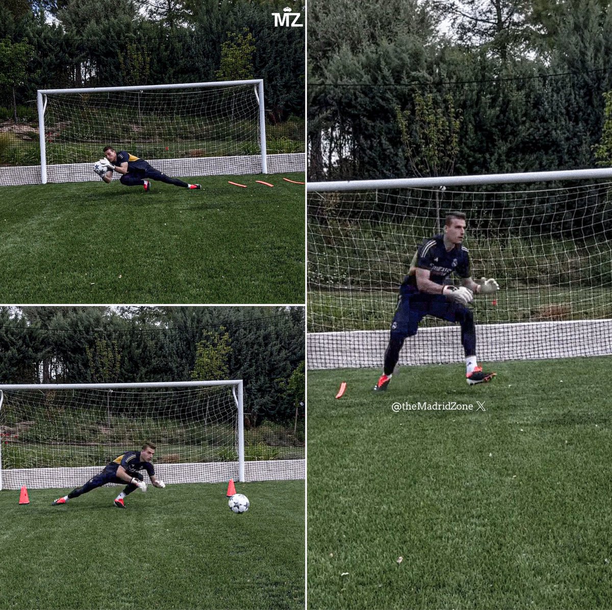Andriy Lunin is training even though Real Madrid have 3 days off. 💪🇺🇦