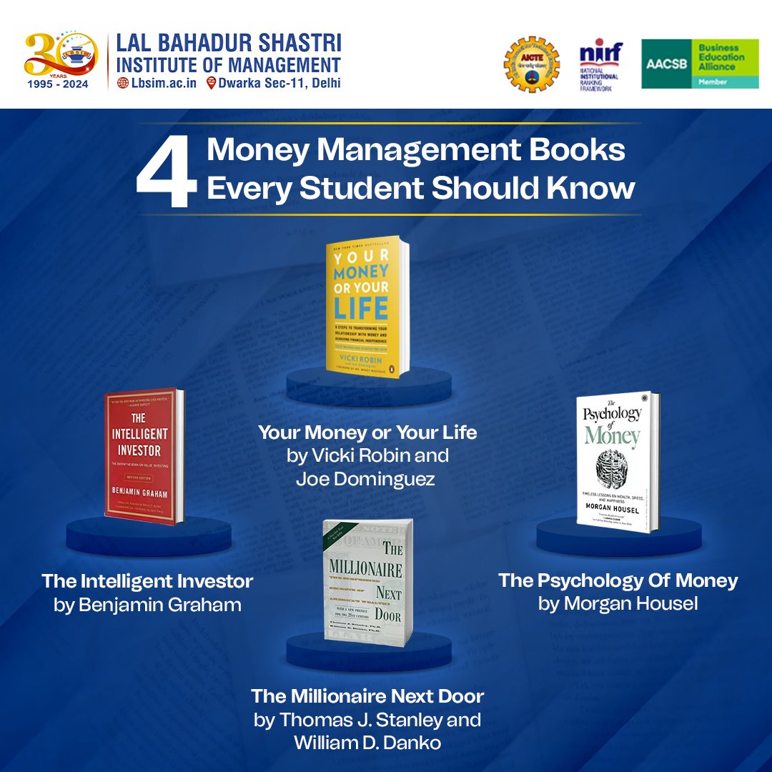 Unlock the secrets to financial success with these top Money management books! 

 #bschool #moneymanagement #managementstudent #moneymanagementtips #moneymanagementskills #financialsuccess #financemanagement