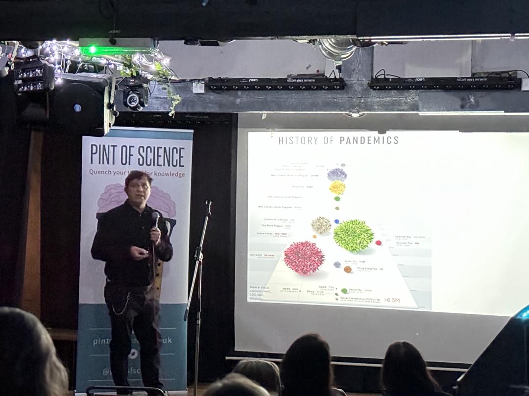 I had a blast sharing insights on androgens and viruses at #PintOfScience Colchester! 🌟 Huge thanks to the amazing audience and organizers for making it such a memorable experience! #ScienceIsFun