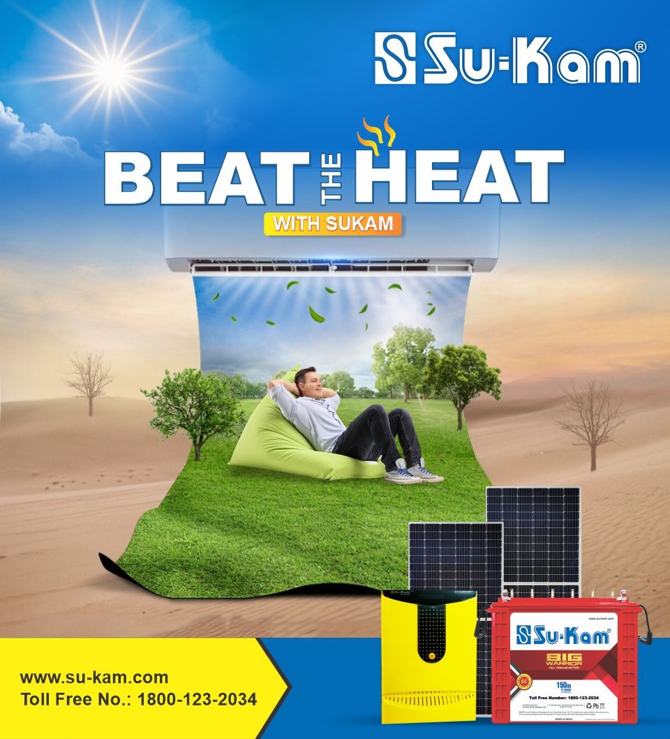 'Beat the heat with Su-Kam Inverter: Reliable power to keep you cool and comfortable all summer long.'
.
To Know more visit:- su-kam.com
.
#Sukam #talltubularbattery #EnergyUnlimited #sukaminverters #sukambatteries #sukamindia #sukambatteries #SolarPower