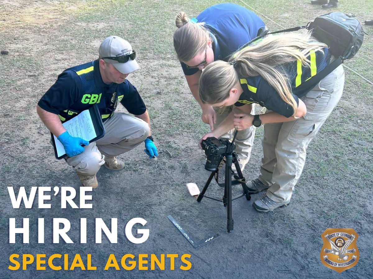 Check out this shot of agents receiving crime scene training during our current GBI Special Agent Academy. This could be you—APPLY TODAY! All questions should be directed to GBI Human Resources at HumanResources@gbi.ga.gov. Apply on our website now: tinyurl.com/GBIJobs