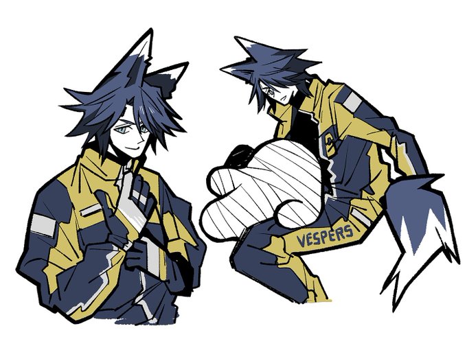 「sitting wolf boy」 illustration images(Latest)