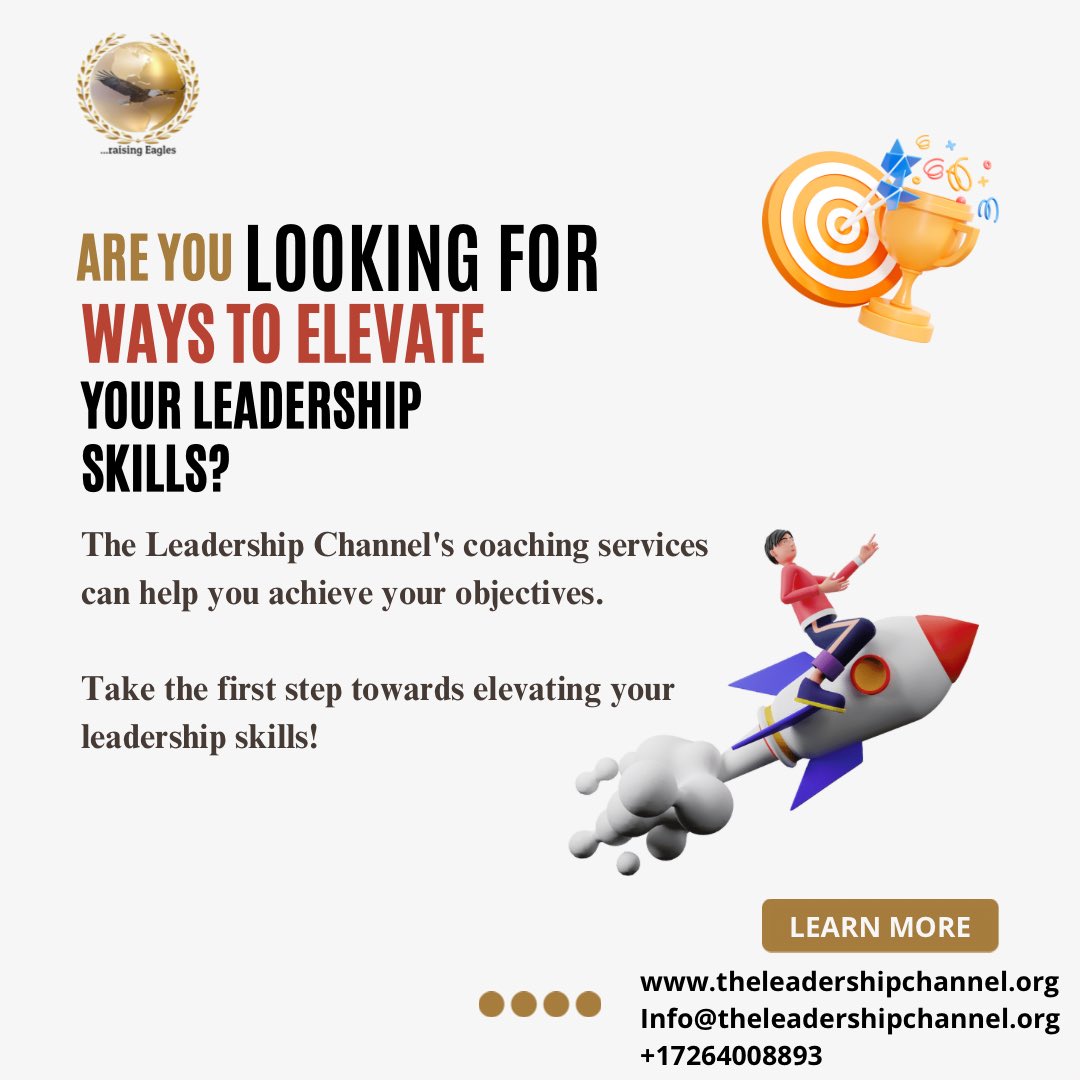 Ready to elevate your leadership skills? 
Take the first step towards greatness today. Schedule a call with one of our program advisors by clicking the link in the bio or by calling +17264008893 to find out more about our coaching services

 #LeadershipCoaching #ElevateYourSkills