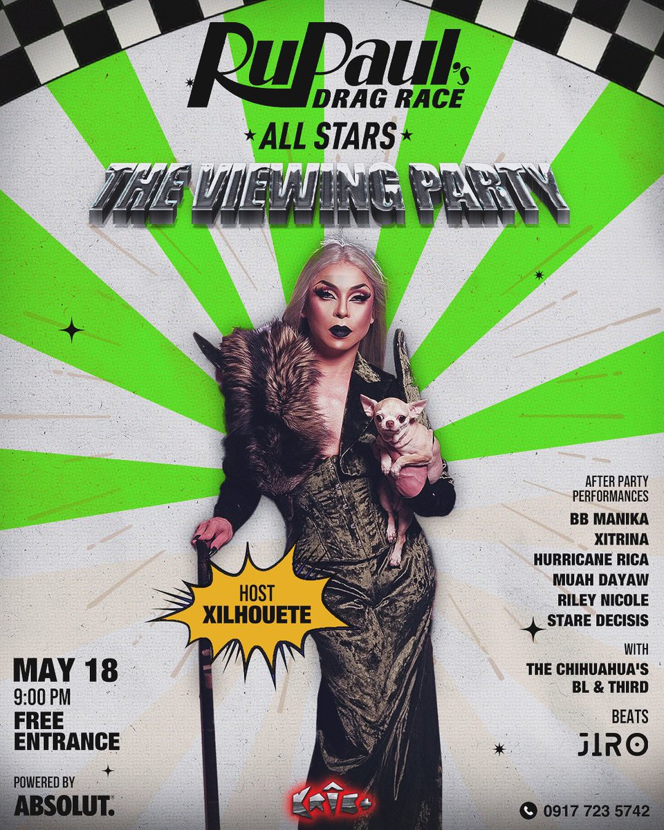 Celebrate Cinco de Mayo with a FREE viewing of the new season of RuPaul's Drag Race All Stars! Hosted by Mother Xilo and featuring special performances by The KRIB+ Keepers! Plus, don't miss the adorable meet and greet with two charming Chihuahuas on stage! 🤪