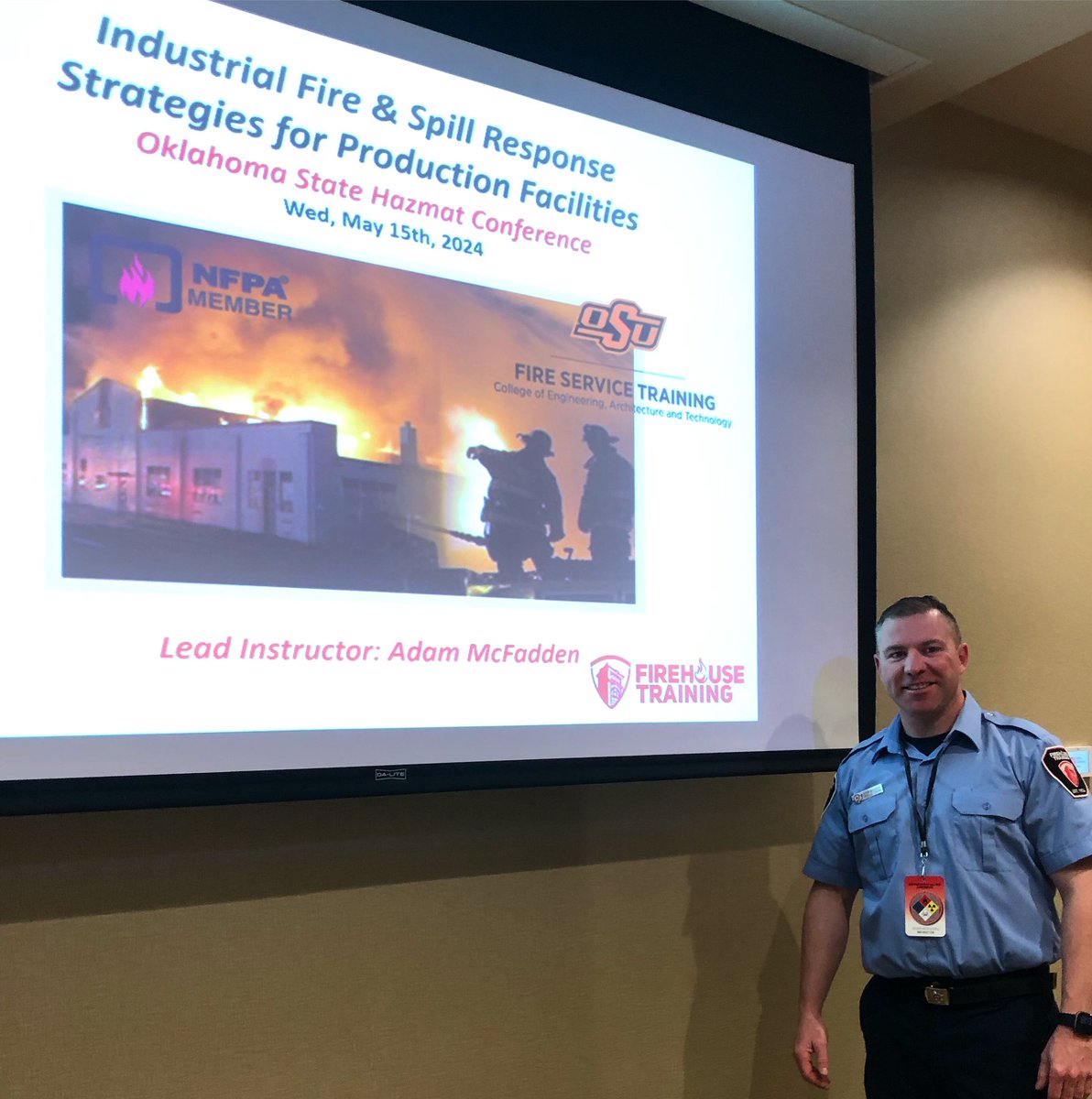 When your ready, your ready!💥🇺🇸 #industrialhazmat #hazmatconference #guestspeaker #oklahomahazmatconference #osu #gopokes #americanhazmat #industrialfirefighter #hazmatspecialist #safetyofficer #oklahomastate #industrialfiretraining #fireservicemanager