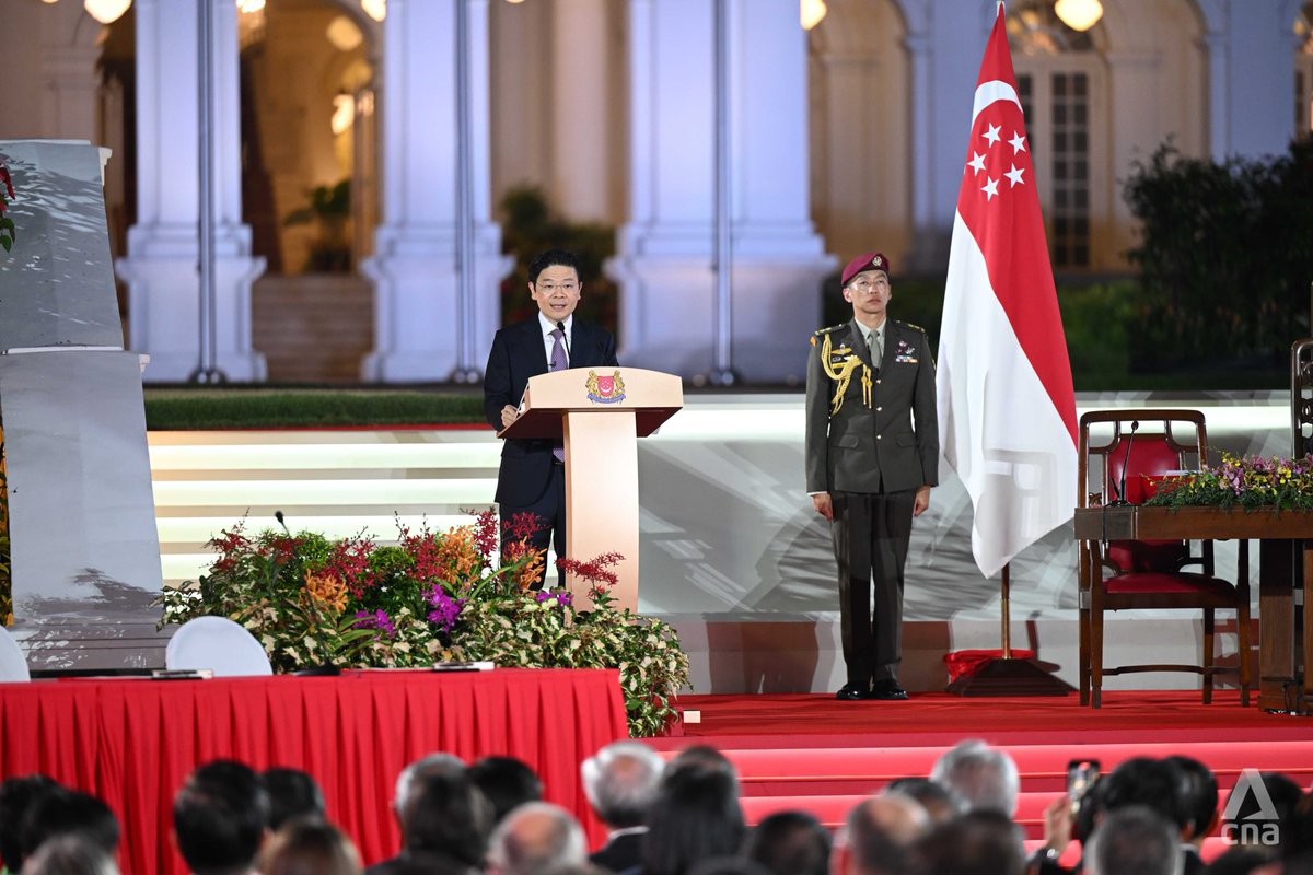 PM Lawrence Wong, in his swearing-in speech, says he and the 4G leadership's style will differ from that of previous generations. 'We will lead in our own way,' he says, noting that he's Singapore's first prime minister to be born after independence. Watch live:
