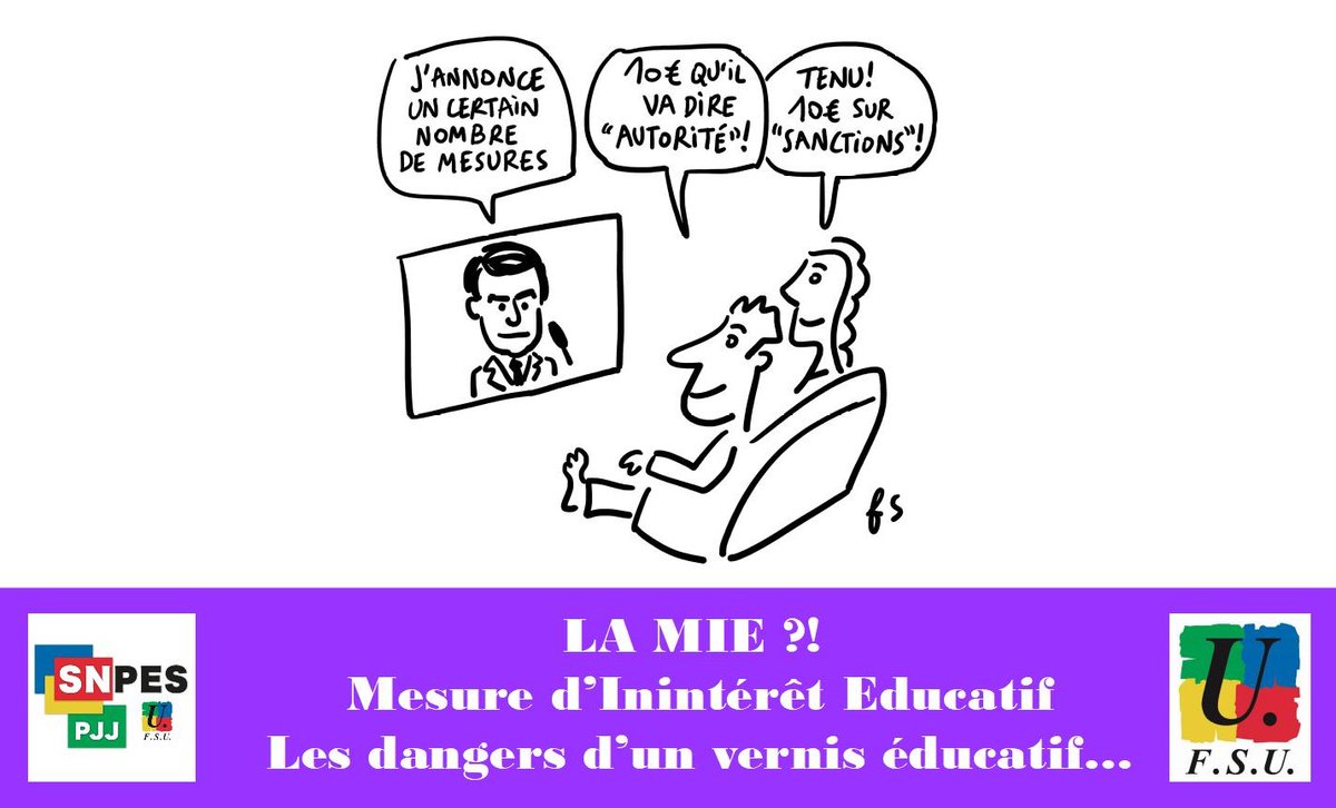 La circulaire «Attal » a été signée avec une note de la DPJJ, qui se veut plus contraignante que la circulaire.
Cette mesure est à destination exclusive des enfants et adolescent.es de 13 à 16 ans.
snpespjj.fsu.fr/la-mie-mesure-…
#PJJ #justicedesenfants #protectiondelenfance