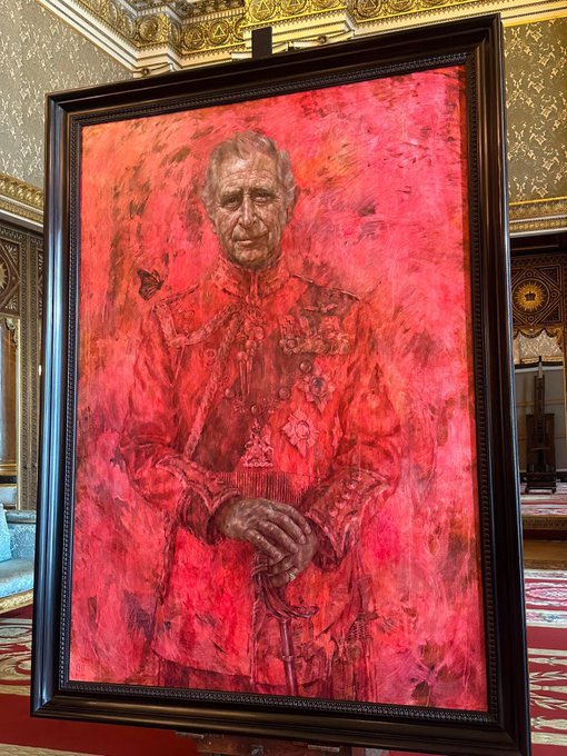 It’s not a portrait of a King as a bloody tampon. It’s a portrait of a King soaked with the blood of the millions of innocents colonised and murdered in his family’s name and honestly, there’s nowhere near enough blood here to symbolise just how much fucking death and slaughter