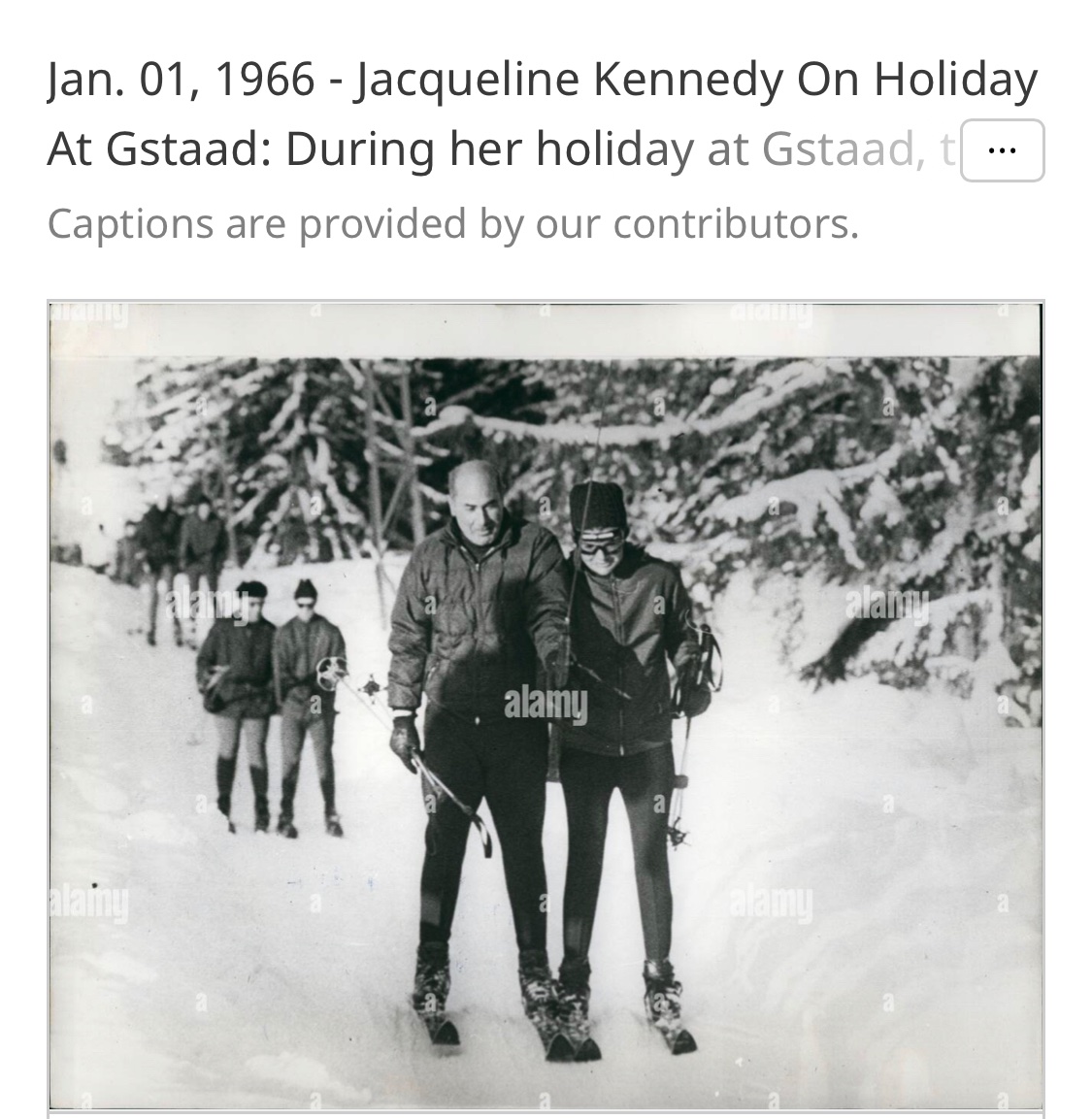 PASCAL NAJADI SPOKE OF LIVING NEAR GSTAAD, WHERE THE KENNEDYS WOULD HOLIDAY. WHO IS WITH MRS KENNEDY?