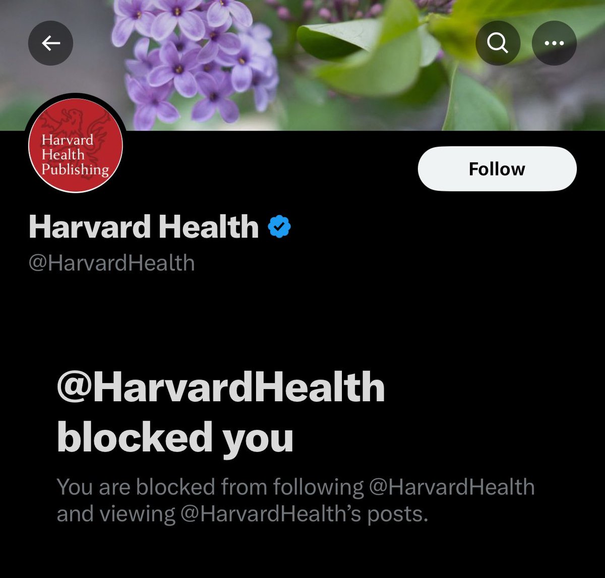 Leider blockieren mich meine Freunde aus @Harvard und ich weiß nicht warum. Möglicherweise sind sie beleidigt weil ich nicht für sie arbeiten möchte. Ich hoffe Sie kommen bald wieder zur Vernunft.