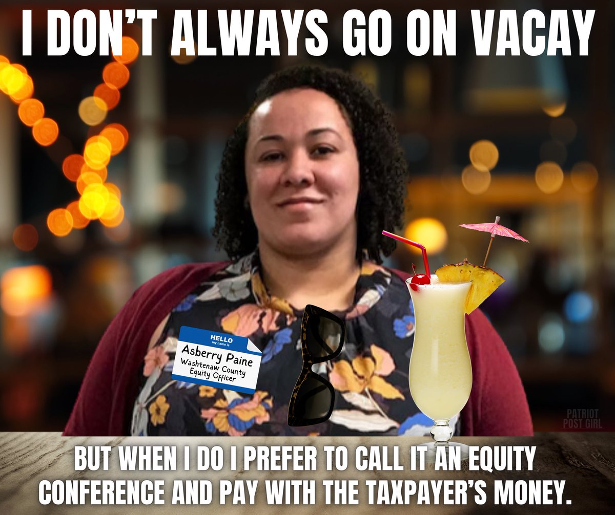 Washtenaw County equity officer, Alize Asberry Payne, charged 137K on her county credit card for travel to Europe, a Caribbean wellness retreat, and stays in five-star hotels. While the rest of us are slumming it here in Michigan under Bidenflation, Payne is living it up on the