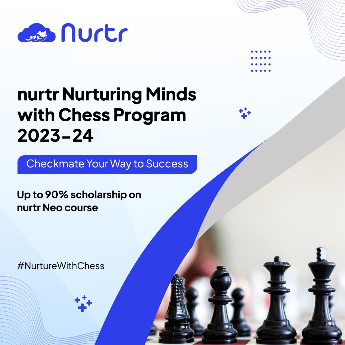 nurtr, a leading online chess academy, presents a unique opportunity for students aged 5 to 25. Get a scholarship of up to 90% on the nurtr Neo course. Access to live coaching by Grandmasters, and much more. Enrol today! buddy4study.com/nurtneo?cuid=t… #Scholarships #NurtureWithChess