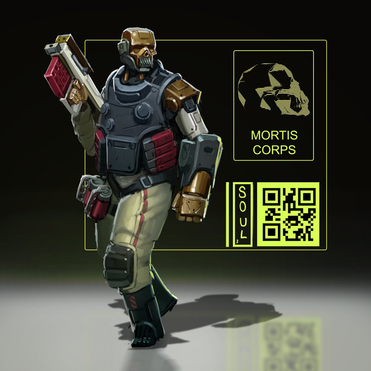 The Mortis Mega Corp doesn't mess about when it comes to protecting valuable assets and employees. Even the most lowly grunt in the Corpo guard unit was a hardened veteran in their prior life.