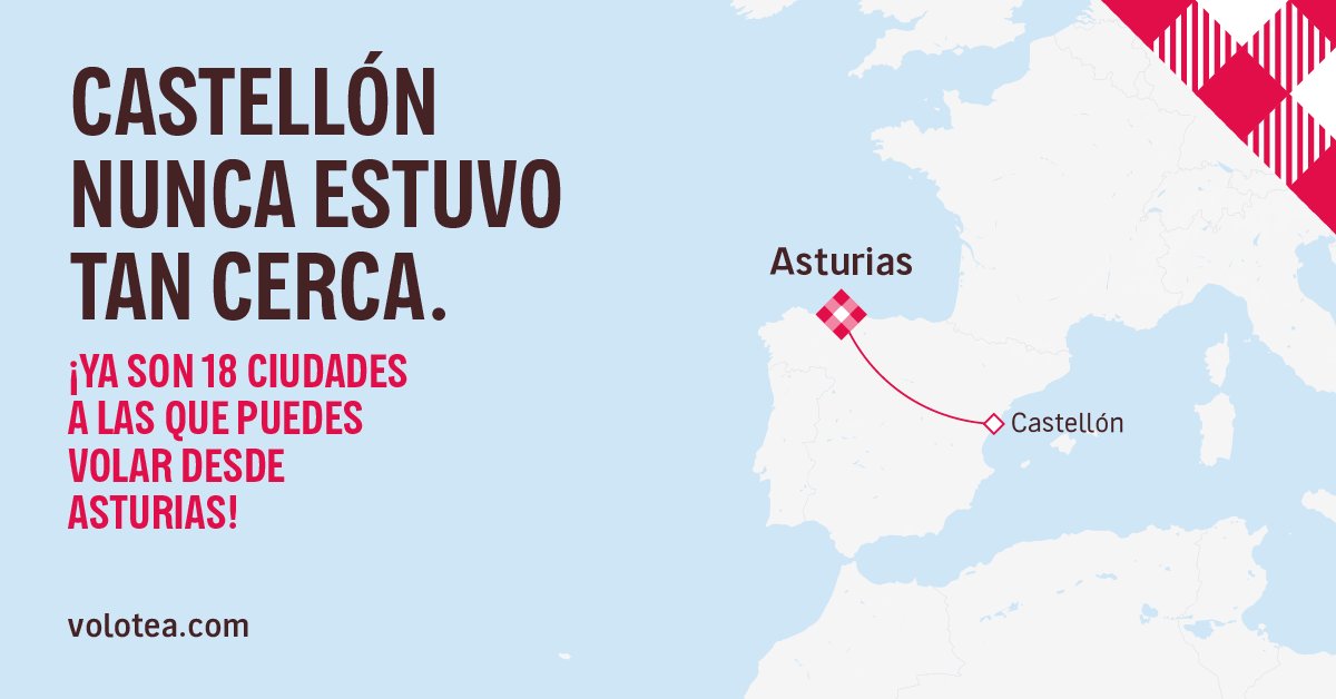 ¡Estrenamos nuevas rutas! Nuevos destinos que te harán hacer la maleta. Descúbrelas en volotea.com #Volotea #VoloteaCities #NuevasRutas #Asturias #Castellon