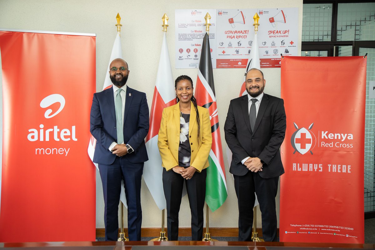 .@AIRTEL_KE has donated Ksh 25 million to support Kenya Red Cross’ flood response efforts. This generous contribution was presented by CEO Ashish Malhotra and Airtel Money Kenya Ltd MD Anne Kinuthia Otieno. We commend @AIRTEL_KE for standing with flood-affected communities and
