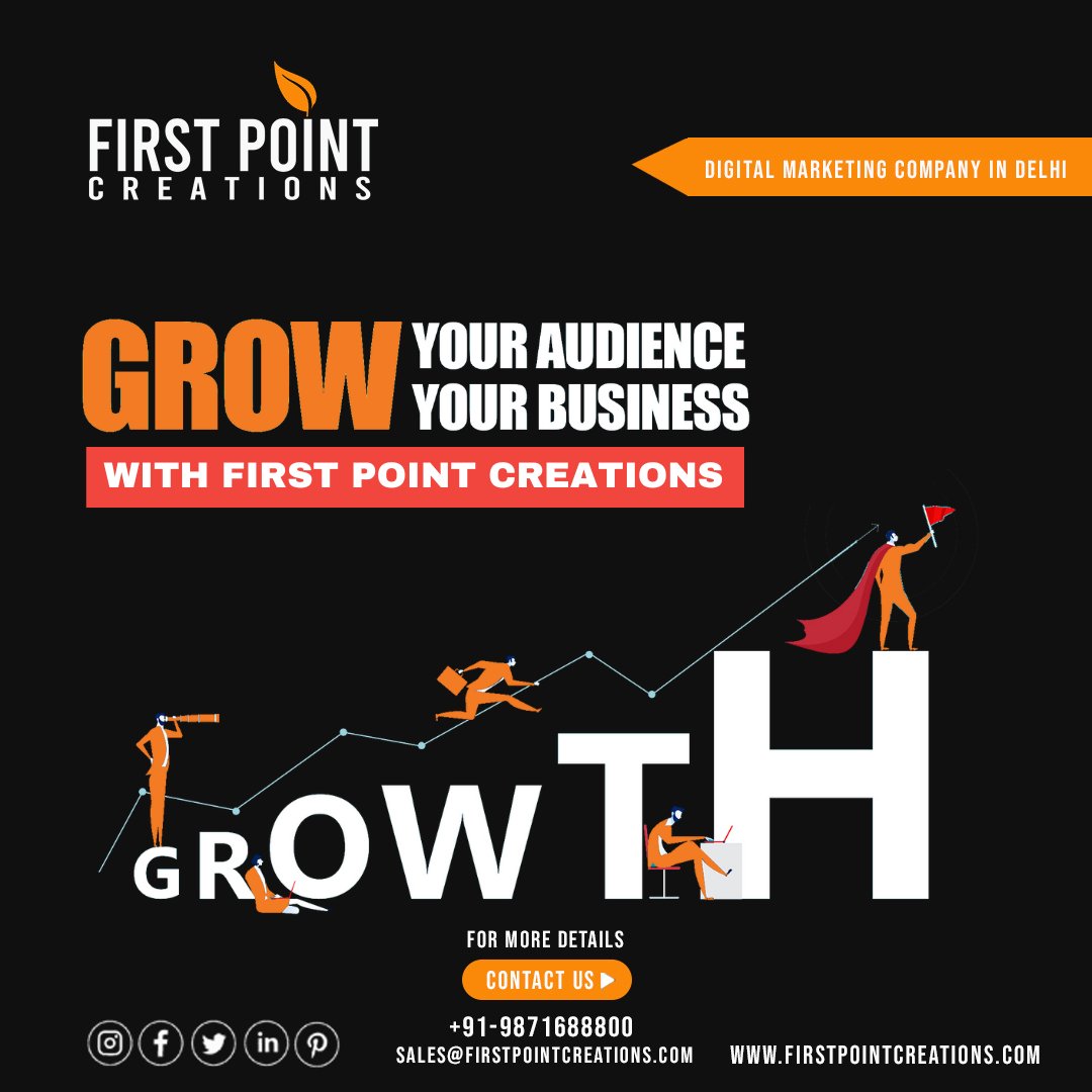 Ready to take your brand to the next level? . FOLLOW US @firstpointcreations Contact Details: ☎ +91 9871688800 | +91 (11) 41552455 🌐 firstpointcreations.com 📧 Email: sales@firstpointcreations.com ✅ WhatsApp Chat: wa.me/919871688800 . #onlinemarketing #growyourbusiness