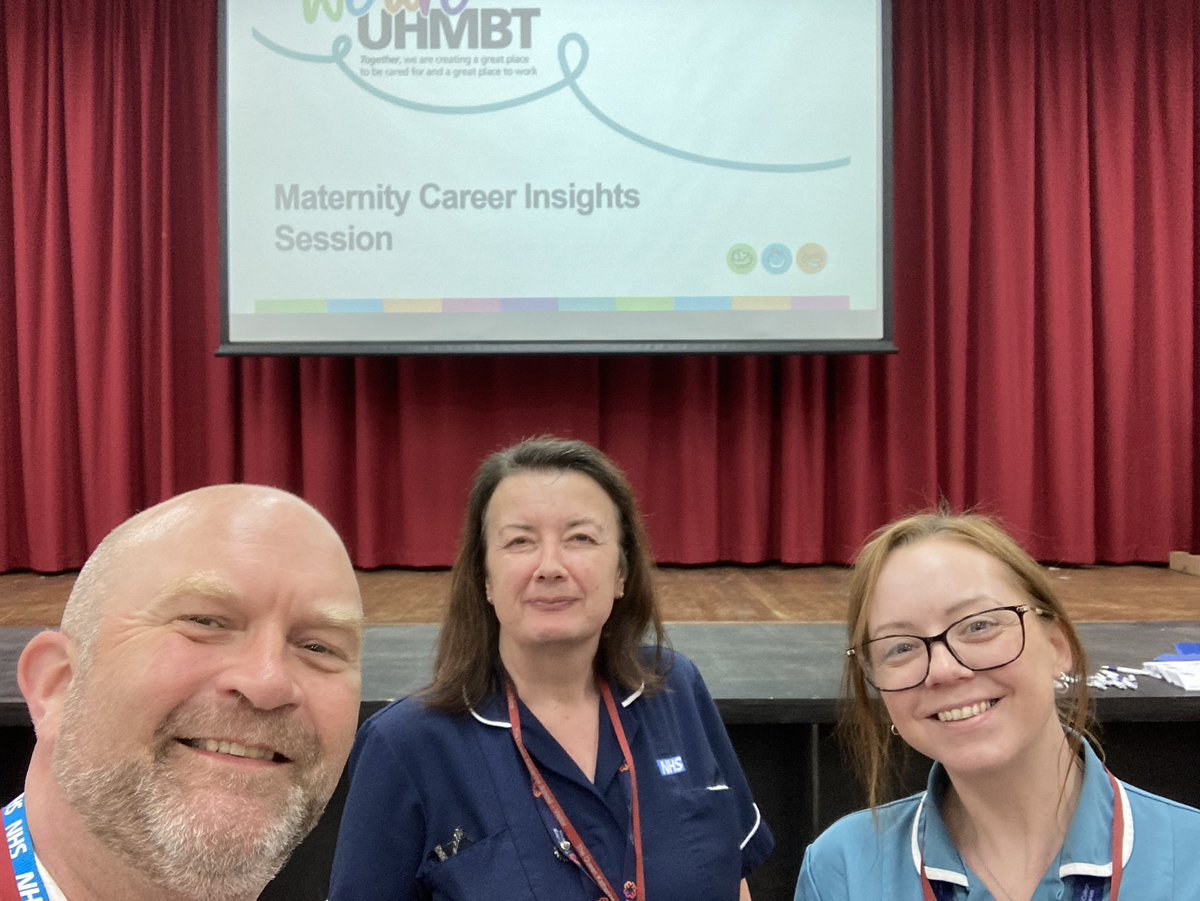 Fantastic support from @NicolaLPotts and @UHMBMaternityEd, presenting to students from @QKSKendal. Pathways into Maternity and with @UHMBT