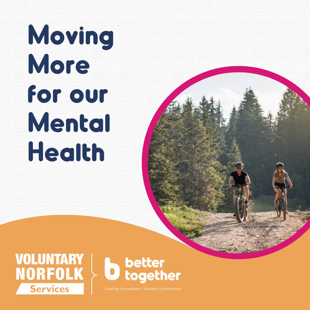 This year's theme for #MentalHealthAwarenessWeek is Moving More for our Mental Health. Let's take that step - literally! 📷

Whether it's a walk through a park, a bike ride through the countryside, or a yoga session in the local community hall, movement can boost our mood 🙂