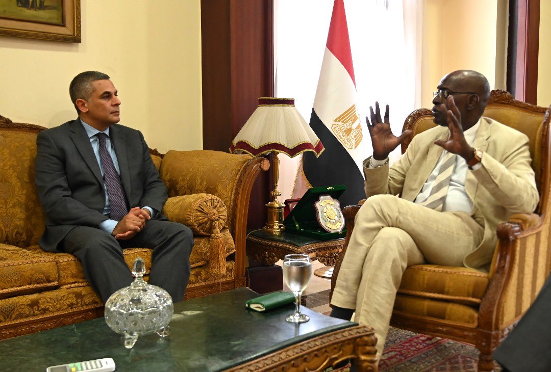 Met with the Egyptian Amb. to Nigeria, H.E. Mohamed Ahmed & we had useful discussions on #ClimateChange-peace-dev't nexus; durable solutions for #IDPs; & the SUMMIT OF THE FUTURE. We both highlighted #Egypt & #Nigeria's role for #Africa to make impact at the Summit in Sept. #SDGs