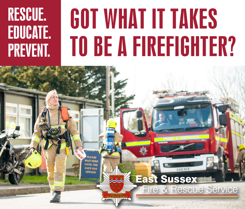 East Sussex Fire and Rescue Service are currently recruiting On Call fire fighters and invite you to find out more.

If you are over 18, book your spot on one of our "Have a go sessions.

🚒Eastbourne Fire Station
📅Saturday 18 May 2024

shorturl.at/rDNQ0
