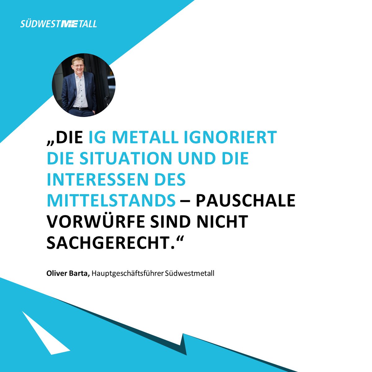 Zum 11-Punkte-Programm der IG Metall für ein modernes, innovatives und gerechtes #Industrieland erklärt unser Hauptgeschäftsführer @OliverBarta: 👇 
suedwestmetall.de/presse/pressem…