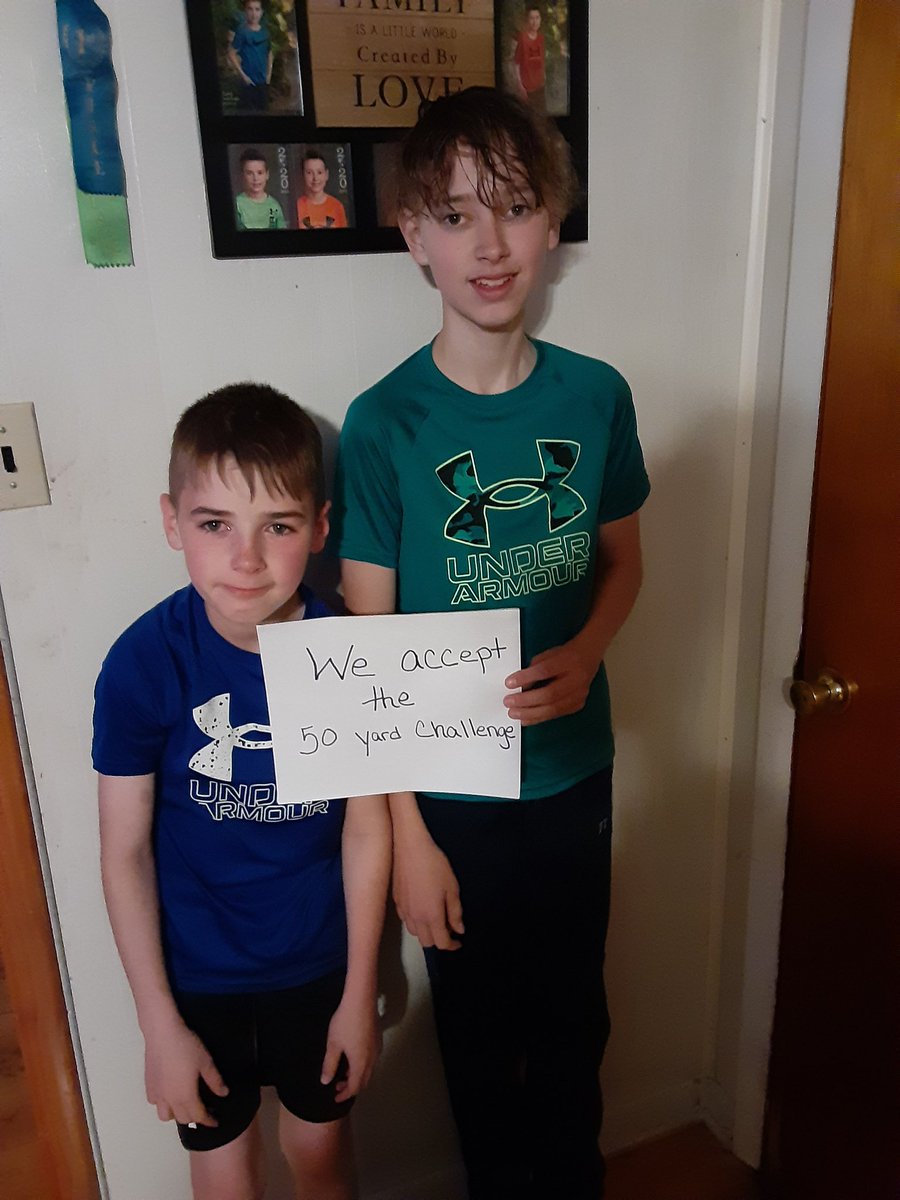Please join me in welcoming Mount savage, MD very own  Jacob & Levi  to our family .  Jacob & Levi have  stepped up & accepted  our 50 yard challenge .By embracing this challenge, they have  shown us that they are committed to making a positive difference in their community.