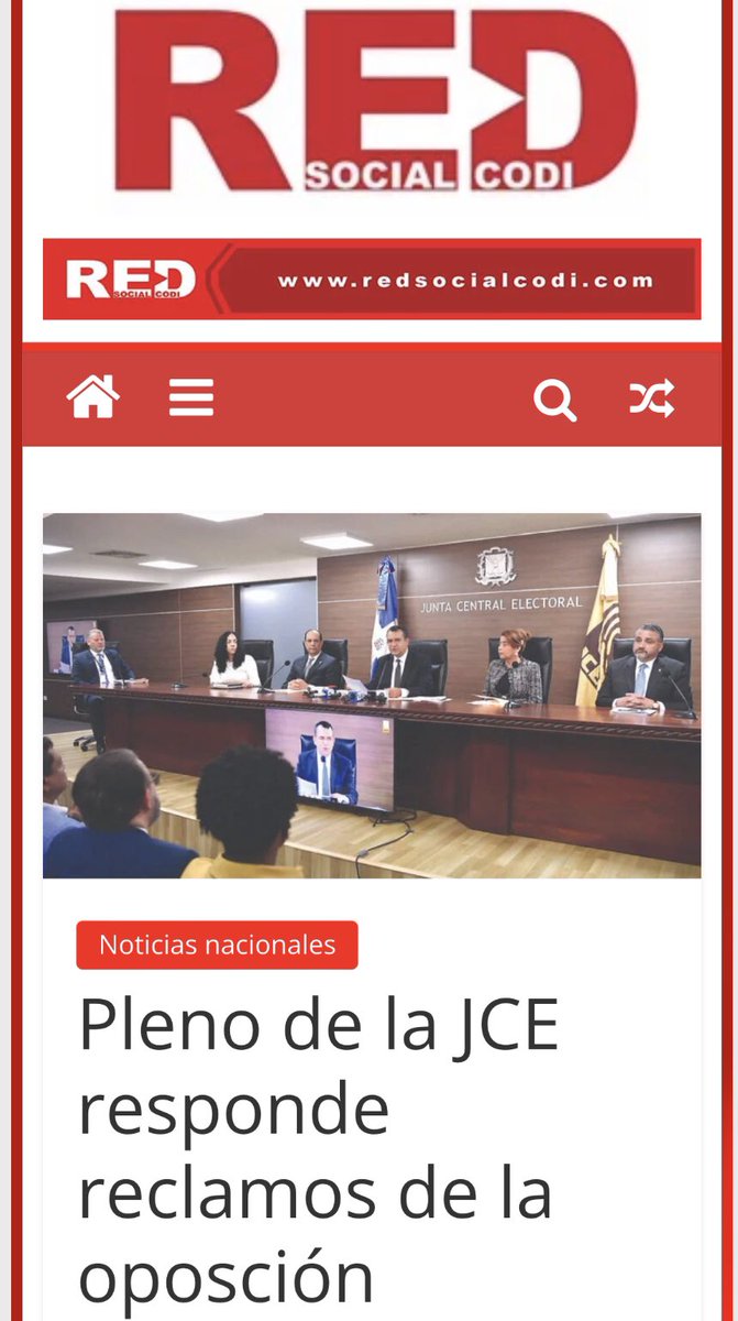 Pleno de la JCE responde reclamos de la oposción redsocialcodi.com/pleno-de-la-jc…